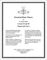 Practical Music Theory, Lessons 44 and 45, Minuet and Trio 3 P.O.D. cover